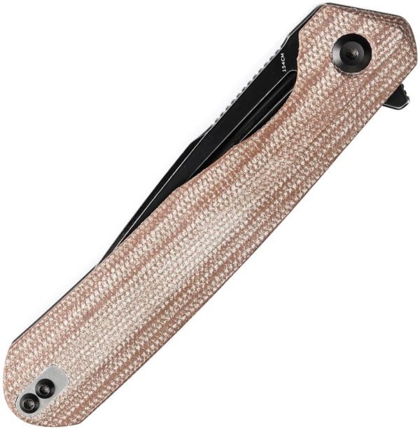 Kansept Qilin Linerlock Drop Point - Brown Micarta