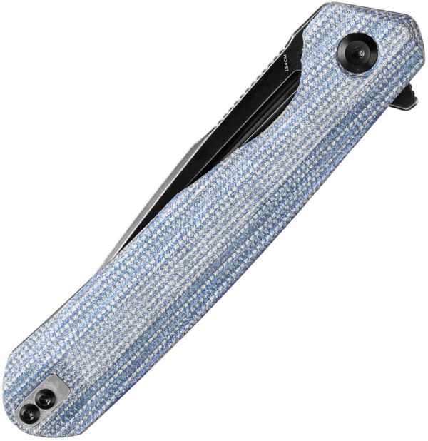 Kansept Qilin Linerlock Tanto - Blue Micarta