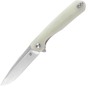 Kansept Qilin Linerlock Drop Point - Jade G10