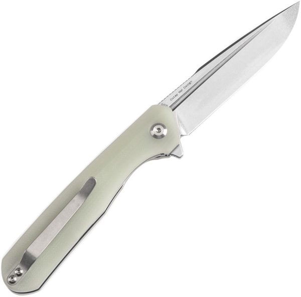 Kansept Qilin Linerlock Drop Point - Jade G10