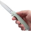 Kansept Qilin Linerlock Drop Point - Jade G10