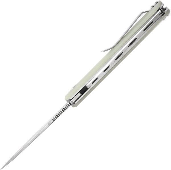 Kansept Qilin Linerlock Drop Point - Jade G10