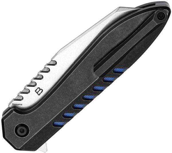 Kansept Kosame Button Lock Wharncliffe - Blue G10 Inlay