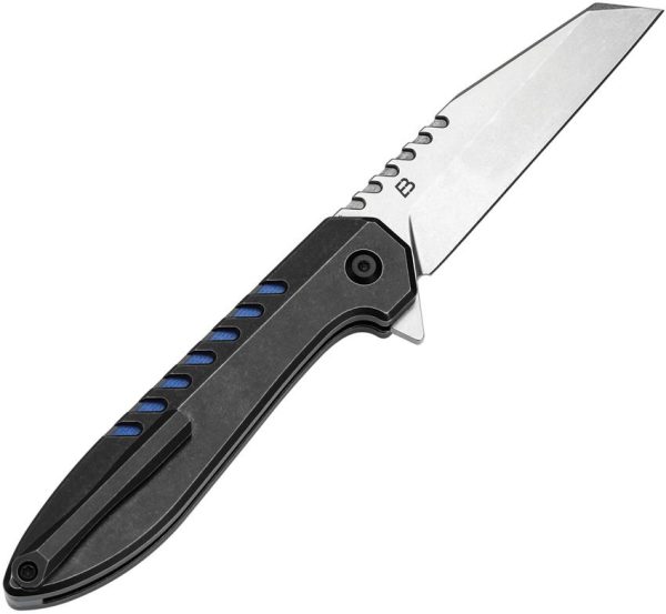 Kansept Kosame Button Lock Wharncliffe - Blue G10 Inlay