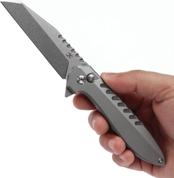 Kansept Kosame Button Lock Titanium Wharncliffe