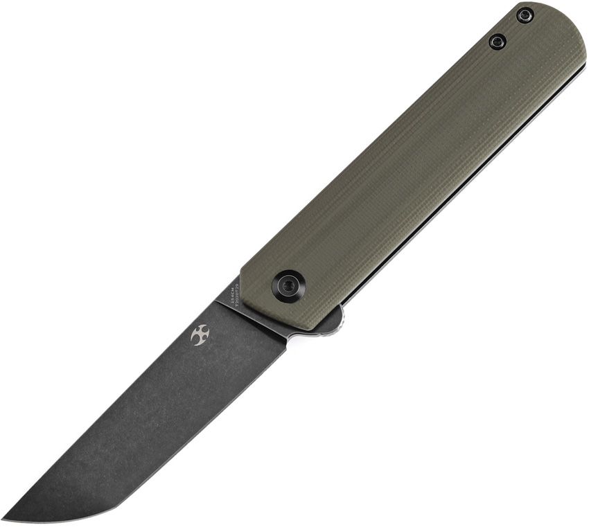 Kansept Foosa Slip Joint Folding Knife 3" 154CM Olive G10
