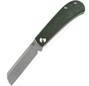 Kansept Bevy Slip Joint Green Micarta Sheepsfoot