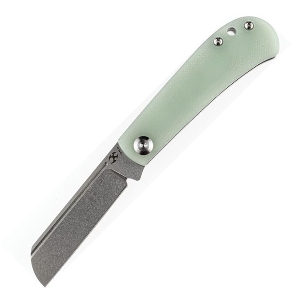 Kansept Bevy Slip Joint Jade G10 Sheepsfoot