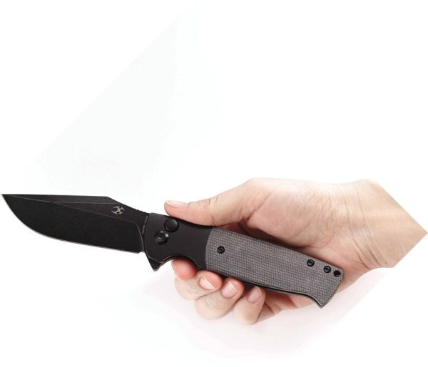 Kansept Shikari SBL Button Lock Black Micarta