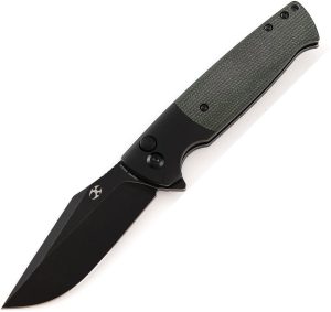 Kansept Shikari SBL Button Lock Green Micarta