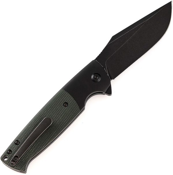 Kansept Shikari SBL Button Lock Green Micarta