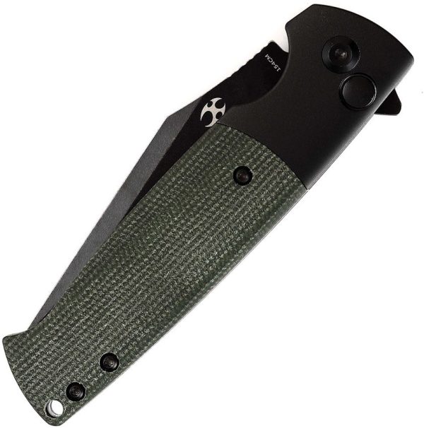 Kansept Shikari SBL Button Lock Green Micarta