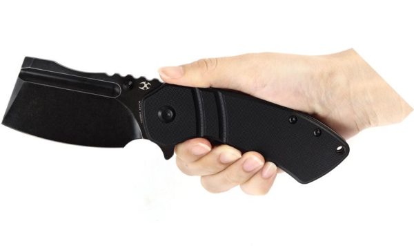 Kansept M+ Korvid Linerlock Black G10 Cleaver