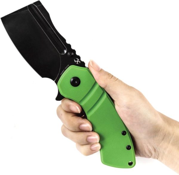 Kansept M+ Korvid Linerlock Green G10 Cleaver
