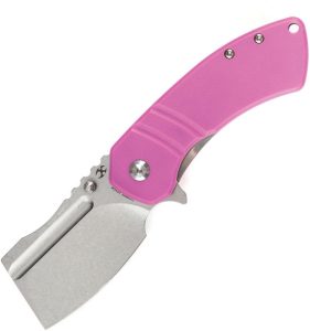Kansept M+ Korvid Linerlock Pink G10 Cleaver