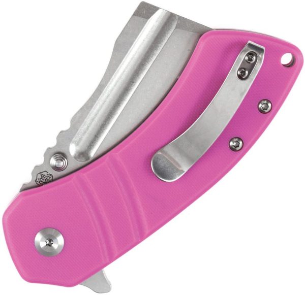 Kansept M+ Korvid Linerlock Pink G10 Cleaver