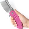 Kansept M+ Korvid Linerlock Pink G10 Cleaver