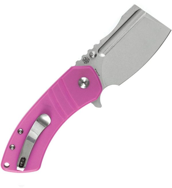 Kansept M+ Korvid Linerlock Pink G10 Cleaver