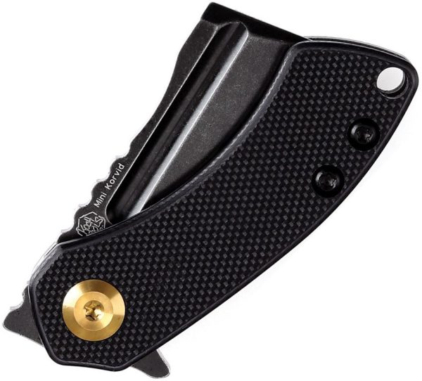 Kansept Mini Korvid Linerlock Black G10