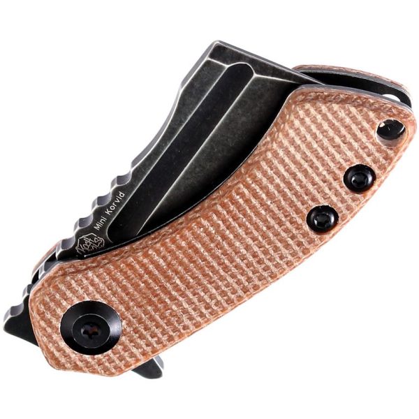 Kansept Mini Korvid Linerlock Brown Micarta