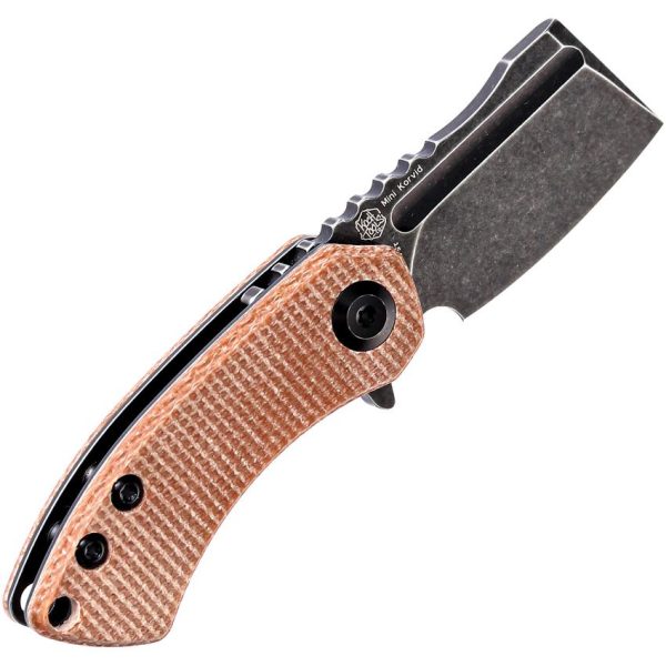 Kansept Mini Korvid Linerlock Brown Micarta