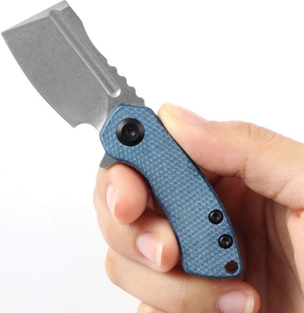 Kansept Mini Korvid Linerlock - Blue Micarta