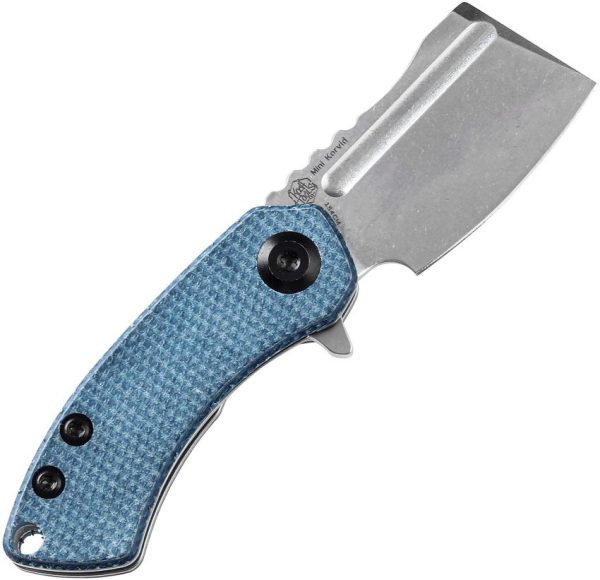 Kansept Mini Korvid Linerlock - Blue Micarta