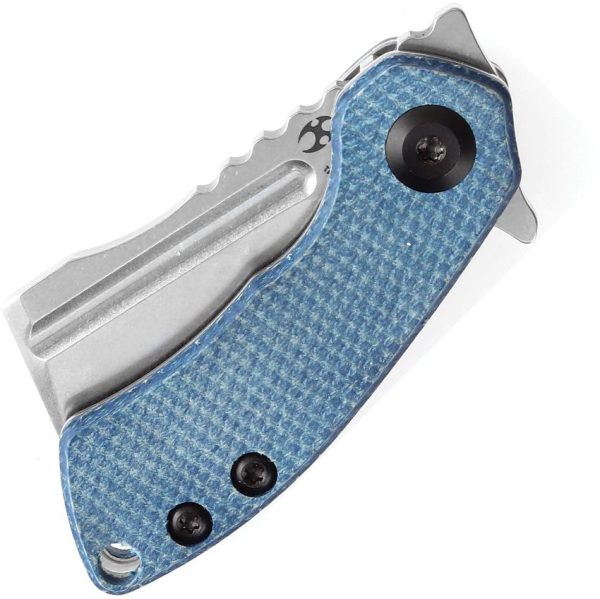 Kansept Mini Korvid Linerlock - Blue Micarta