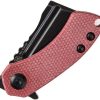 Kansept Mini Korvid Linerlock - Red Micarta