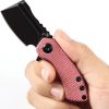 Kansept Mini Korvid Linerlock - Red Micarta