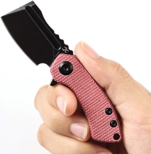 Kansept Mini Korvid Linerlock - Red Micarta
