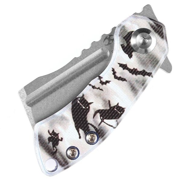 Kansept Mini Korvid Cat/Bat Print Linerlock