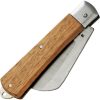 Kanetsune Slip Joint Craft Knife Hawkbill Brown Wood