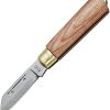 Kanetsune Slip Joint Craft Knife Drop Point Wood Handle