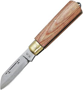 Kanetsune Slip Joint Craft Knife Drop Point Wood Handle