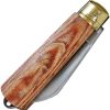 Kanetsune Slip Joint Craft Knife Drop Point Wood Handle