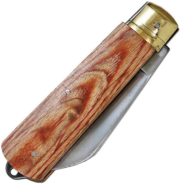 Kanetsune Slip Joint Craft Knife Drop Point Wood Handle