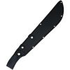 Katz Small Machete 14" Black Stainless Fixed Blade Orange Handle