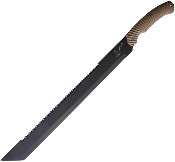 Katz Sawtooth Machete 20" Sawback Stainless Blade Fixed Knife