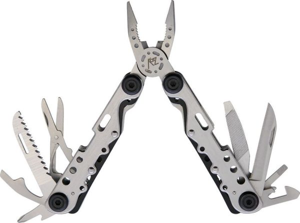 Katz 11-in-1 Multi Tool Brushed Stainless Folding EDC Pliers