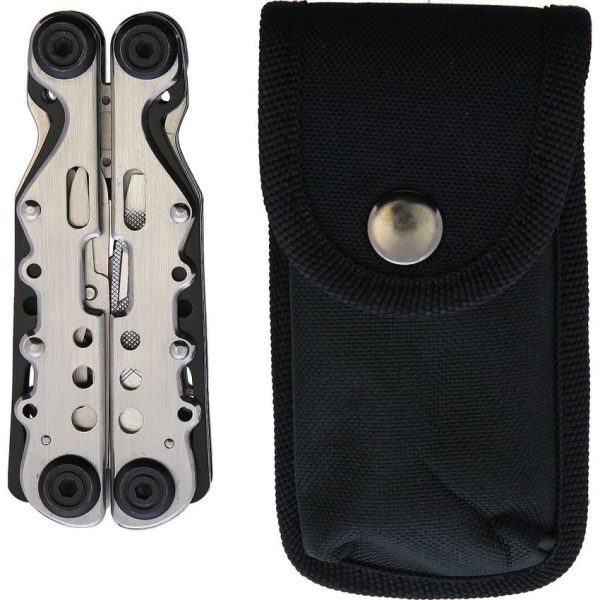 Katz 11-in-1 Multi Tool Brushed Stainless Folding EDC Pliers