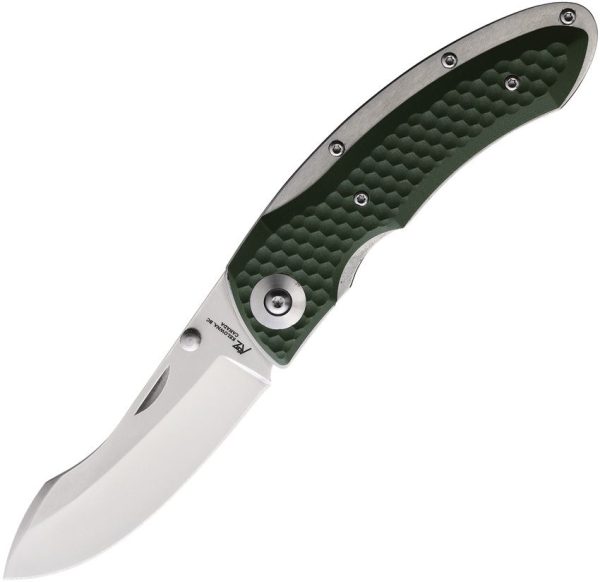 Katz Linerlock Green G10 Folding Knife 3.5in