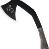 Kukrax Pack Axe 15.75" Fixed Blade 1075HC Steel Black Kydex