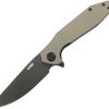 KUB117P.jpg Kubey Nova Linerlock - Black Beige G10 14C28N
