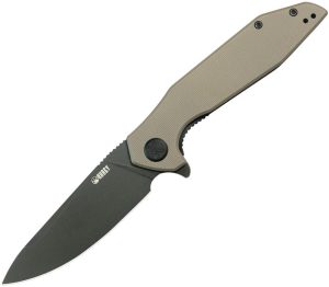 Kubey Nova Linerlock - Black Beige G10 14C28N