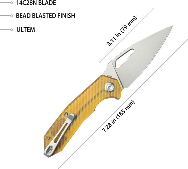 Kubey Coeus Linerlock - Ultem Handle 14C28N