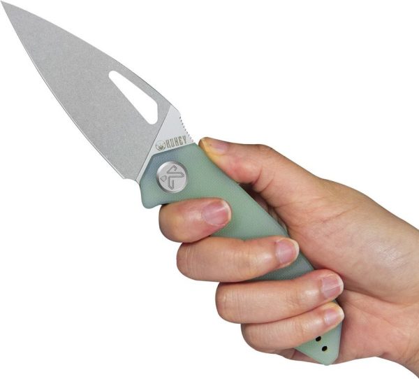 Kubey Coeus Linerlock - Jade G10 14C28N