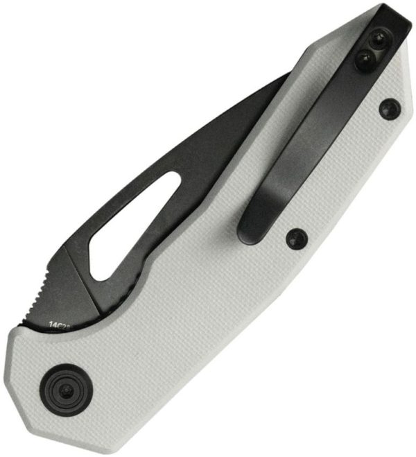 Kubey Coeus Linerlock - White G10 BlackWash