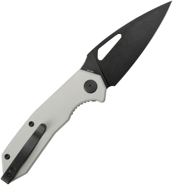 Kubey Coeus Linerlock - White G10 BlackWash