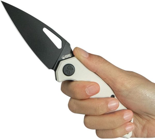 Kubey Coeus Linerlock - White G10 BlackWash